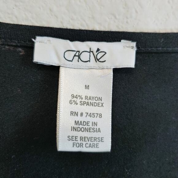 Cache' T-Shirt Sequins and Studs Cap Sleeves Sz M - Picture 7 of 13